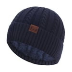 (One SizeNo.1 navy)Pipot Neulottu Hattu Miesten Talvihatut Naisten Skullies Brimless Cap Gorras Bonnet Sport Miesten Pipo Lämmin Paksu Talvihattu Lippalakki