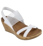 Skechers Sandales Femme Avec Talon Slingback, Beverlee-Boho Glow - /WHT (BLANC)