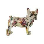 DRW Figurine d'un Chien en résine Graffiti Multicolore 24 x 12 x 22 cm