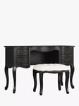 Laura Ashley Montpellier Dressing Table & Stool Set, Black