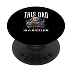 This Dad Has Rizz Cool DJ Cat Rizzler Dad Father's Day 2024 PopSockets PopGrip Interchangeable