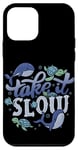 Coque pour iPhone 12 mini Take it Slow Ocean Affirmation de soi Animaux marins Tortue Baleine