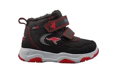 KangaROOS Garçon Unisex Kinder KS-Freezer V RTX Bottes, Jet Black/Fiery Red, 27 EU