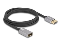 Delock - Displayport-Forlengelseskabel - Displayport (Hann) Til Displayport (Hunn) - Displayport 1.4 - 2 M - Støtte For 8K Uhd (7680 X 4320), Opptil 32,4 Gbps-Datahastighet, 8K 60 Hz (7680 X 4320) Støtte (Dsc), 4K240hz (3840 X 2160) Support (Dsc), 8