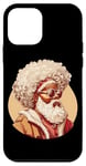 iPhone 12 mini Cool Black Afro Santa Claus Afrocentric Funny Xmas Case