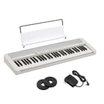 Casio CT-S1WE CASIOTONE Piano-Keyboard avec 61 touches à frappe dynamique, blanc