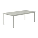 Muuto Linear steel table bord 220x90 cm Grey (RAL 7044)