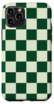 Coque pour iPhone 11 Pro Motif damier vert sauge