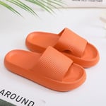 Lätta tofflor Comfort Casual tofflor med öppen tå plattform strandsandaler Orange 40-41