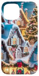 Coque pour iPhone 15 Village Enneigé Hiver Neige Noël Modèle Flocons De Neige