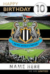 Official NEWCASTLE UNITED Birthday Card - Add NAME + AGE with Stickers provided