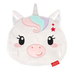 Legami - Mini Coussin Thermique avec graines de Lin, Chaud Cuddles, en graines de Lin, Parfum de Lavande, Polyester et Coton, Cadeau Relaxation, Utilisation au Micro-Ondes ou au, thème Unicorn