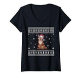 Womens Coyote Lovers Men Women Santa Ugly Xmas Sweater V-Neck T-Shirt