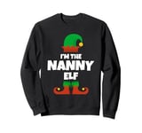 I'm The Nanny Elf Family Pajama Christmas Funny Sweatshirt