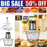 2L Electric Meat Grinder Mincer Mixer Home Blender Mini Food Chopper Processor