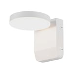 17W Vägglampa - LED, 3000K, Vit, Rund, IP65 - Kulör : Varm