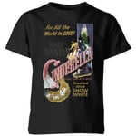 Disney Disney Princess Cinderella Retro Poster Kids' T-Shirt - Black - 9-10 Years - Black