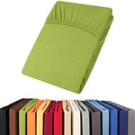 aqua-textil Viana Drap-Housse surmatelas revêtement lit sommier tapissier Coton 180x200-200x200 cm Vert