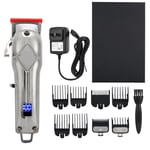 Electric Hair Clipper Hair Trimmer Cutting Machine US Plug 110-240V(Silver ) BLW