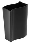 Garnet 9018 Pot en plastique polyvalent design parfait pour compositions florales, porte-stylos-Made in Italy 100% - Couleur : noir, transparent