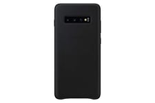 Samsung Protective Leather Cover for Galaxy S10+ – Official Galaxy S10+ Case – Hardwearing Genuine Leather Phone Case for the Samsung Galaxy S10+ - Black