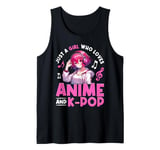 Just a Girl Who Loves Anime and K-Pop Anime Merch Japanese Tank Top