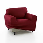 SOFAKOVER® Housse de canapé Pocket Super élastique, Housse de canapé 1 Place, au Design Exclusif, Respirante, Confortable et Durable, Facile à Installer, 70 à 110 cm, Couleur Bordeaux