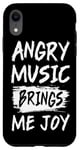 Coque pour iPhone XR La musique en colère m'apporte de la joie Metal Heavy Death Punk Rock Hard