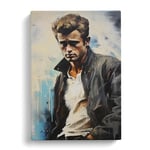 James Dean Hard Edge Painting Art Canvas Print for Living Room Bedroom Home Office Décor, Wall Art Picture Ready to Hang, 30x20 Inch (76x50 cm)