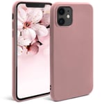 Moozy Minimalist Series Coque en silicone pour iPhone 11, Rose Beige – Finition mate fine et souple en TPU - Neuf