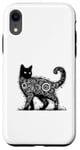 Coque pour iPhone XR T-shirt mystique chat mystique chat mandala mystique