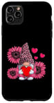 iPhone 11 Pro Max Cute Pink Gnome Sunflower Valentines Day Case