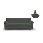 Italian Bed Linen Più Bello bielastic Sofa Cover Places, Polyester, Dark Grey, 3 Seats