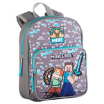 Minecraft Mochila Pre Escolar Warriors, Sac à Dos Scolaire Mixte Enfant, Multicolore, L