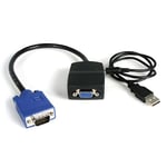 StarTech 2 Port VGA Video Splitter - USB Powered - 2048x1536 - VGA Video Monitor Splitter Dual Port (ST122LE) - videosplitter - 2 porter