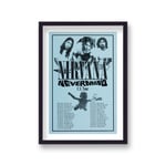 Gallery Print & Art Nirvana Nevermind US Tour Vintage Music Poster - Black Wood - One Size