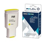 LCL Cartouche d'encre Compatible 728 F9J65A 130ML High Yield Remplacement pour HP DesignJet T730 36-in Printer DesignJet T830 24-in MFP DesignJet T830 36-in MFP (1 Jaune)