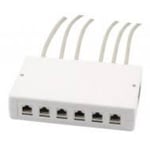 Boîte À 6 Prises Modul. 8P RJ45 Blindé