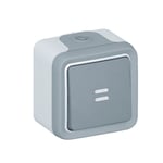 Interrupteur extérieur va-et-vient lumineux - IP55 - gris LEGRAND