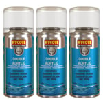 Hycote Colour Spray Paint XDMC612 Mercedes Diamond Silver 150ml x3