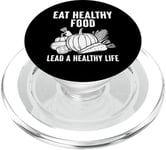 Eat healthy food lead a healthy life PopSockets PopGrip for MagSafe