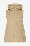 Tommy Hilfiger Curve - Dunväst Crv Chevron MW Down Vest - Beige