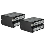 2x Battery for Sony PXW Serie PXW-Z100 6000mAh