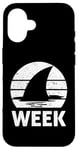 iPhone 16 2025 Week Retro Shark Fin Lover Sea Ocean Animal Summer Trip Case