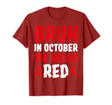 Red Ribbon Week Shirt for Kids Boys Bruh In October Wear Red T-Shirt