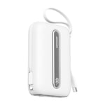 Joyroom Hurtiglading 22,5W mini Powerbank med doble kabler 20000mAh - Hvit