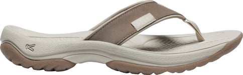 Keen Women's Kona Leather Flip-Flop Brindle-Silver Birch, 40.5