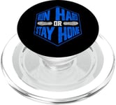 Running Runner Half Marathon Run Hard Or Stay Home PopSockets PopGrip for MagSafe