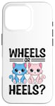 Coque pour iPhone 16 Pro Wheels Or Heels Chat Sexe Reveal Future Parent Dad Mom