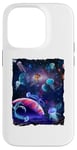 Coque pour iPhone 14 Pro Sea jellies Wild Pet Animal Universe Galaxy Stars Jellyfish